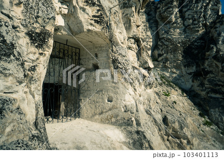 iron door inside the rock iron door inside the rock 103401113