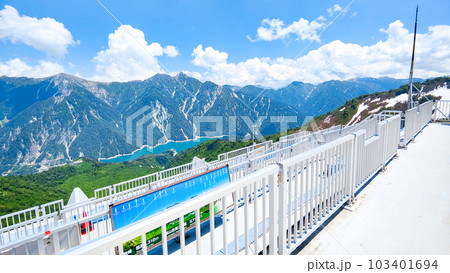 立山黒部アルペンルート:大観峰からの眺め 立山黒部アルペンルート:大観峰からの眺め 103401694