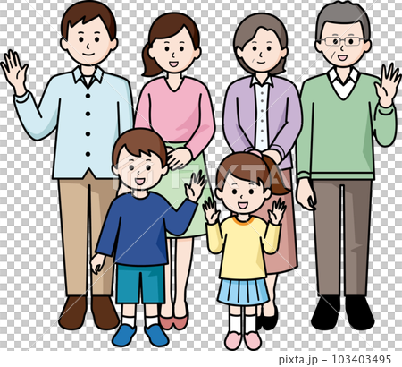 A smiling three-generation family A smiling three-generation family 103403495