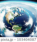 地球を宇宙から俯瞰した風景 103404087
