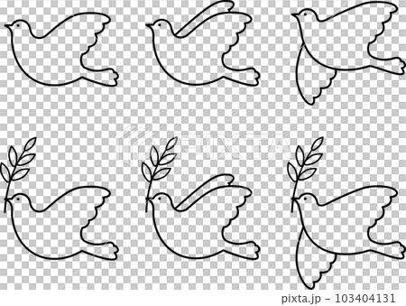 ハトのイラストセット 103404131