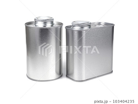 silver metal box packaging for tea or coffee 103404235