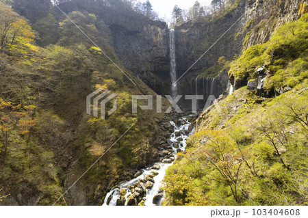 Lake Chuzenji and Kegon Falls view in japan, Tochigi prefecture, near Nikko shi 103404608