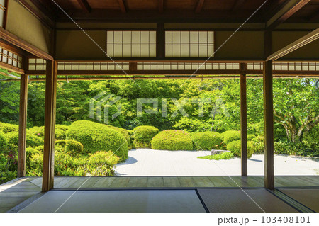 京都 新緑の詩仙堂 額縁庭園 京都 新緑の詩仙堂 額縁庭園 103408101