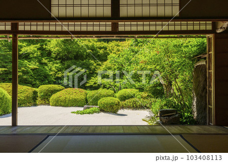 京都 新緑の詩仙堂 額縁庭園 京都 新緑の詩仙堂 額縁庭園 103408113