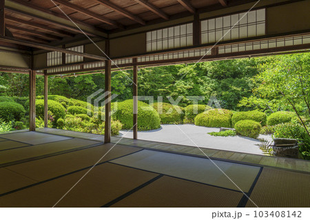 京都 新緑の詩仙堂 額縁庭園 京都 新緑の詩仙堂 額縁庭園 103408142