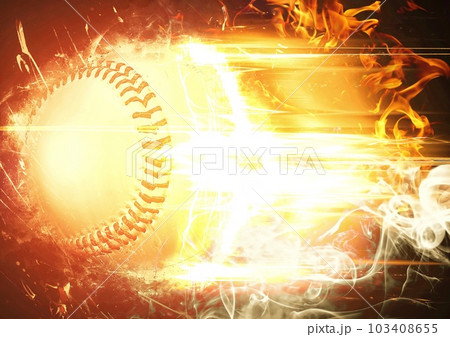 爆発する火炎の野球ボール 103408655