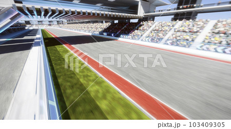 3d Moving racetrack with arrow neon light decoration 3d Moving racetrack with arrow neon light decoration 103409305
