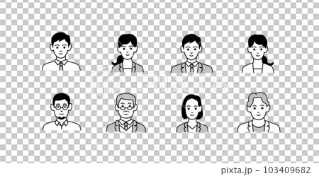 Business person avatar icon illustration material 103409682