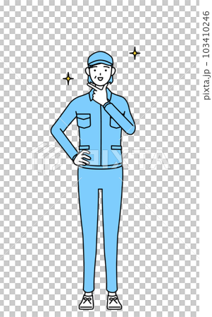 A senior woman (manager, manager, boss) in a hat and work clothes that poses as a confident person A senior woman (manager, manager, boss) in a hat and work clothes that poses as a confident person 103410246