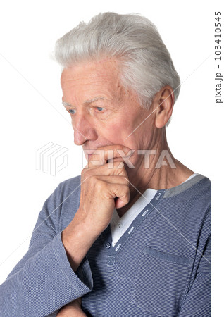 portrait of sad senior man 103410545