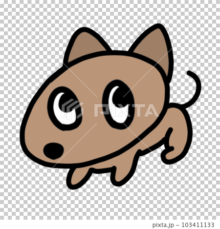 【戌年】干支動物 犬のゆるいイラスト 【戌年】干支動物 犬のゆるいイラスト 103411133
