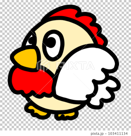 【酉年】干支動物 にわとりのゆるいイラスト 103411134