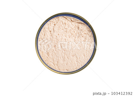 Can of Cod liver, natural source of omega 3. Isolated on white background. Can of Cod liver, natural source of omega 3. Isolated on white background. 103412392