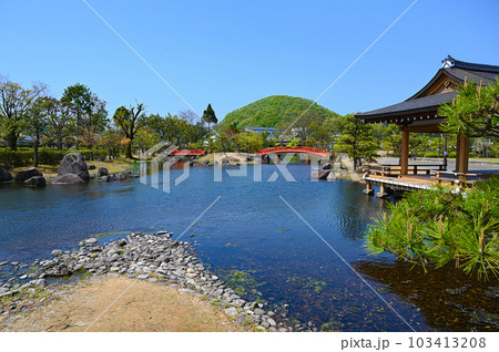 紫式部公園 釣殿 州浜 泉池 越前市 紫式部公園 釣殿 州浜 泉池 越前市 103413208