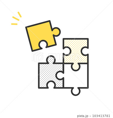 パズルのピースをはめるイメージイラスト素材 103413781