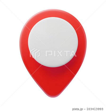 3d plastic Maps pin. Realistic red geotagのイラスト素材 [103413993] - PIXTA