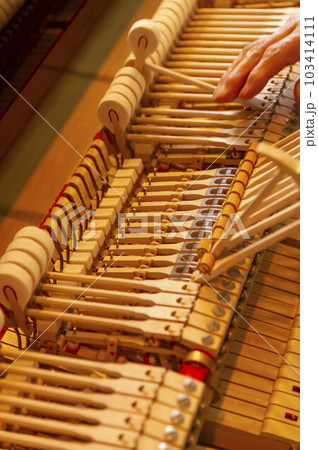 熟年技術者の繊細なピアノの調律 熟年技術者の繊細なピアノの調律 103414111