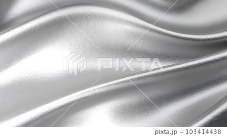Silver metallic wall with wave surface,...のイラスト素材 [103414438] - PIXTA