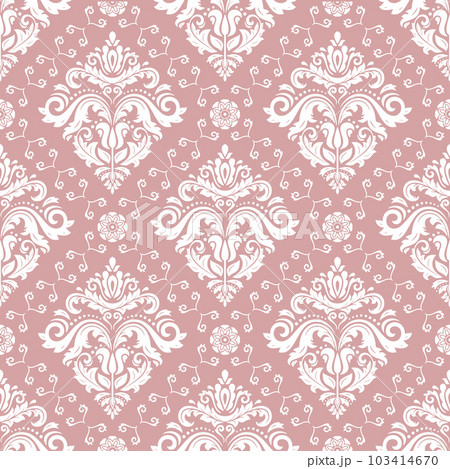 Classic Seamless Vector Fine Pattern With Arabesques 103414670