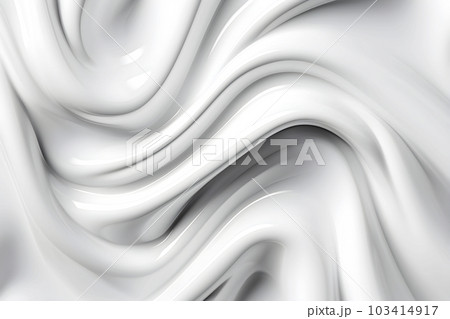 Texture of milk yogurt or cream with wave surface, abstract background, Generative AI illustration Texture of milk yogurt or cream with wave surface, abstract background, Generative AI illustration 103414917