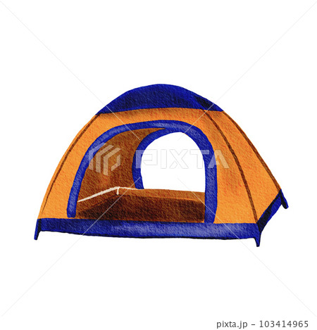 orange camping tent 103414965