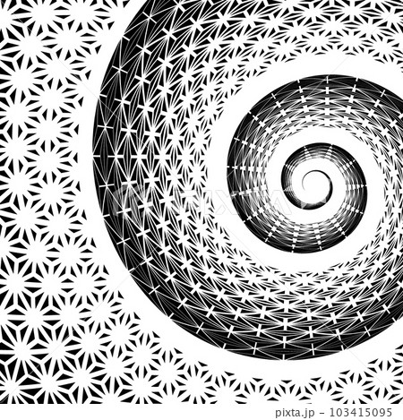 Halftone pattern in a spiral. Black and white background. eps 10 Halftone pattern in a spiral. Black and white background. eps 10 103415095