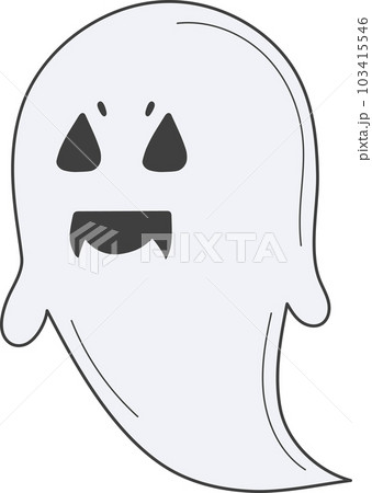 Cute ghost character isolated on transparent background. Cute ghost character isolated on transparent background. 103415546