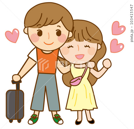カップル旅のイラスト カップル旅のイラスト 103415547