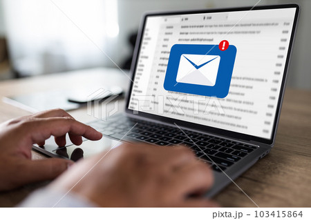 Mail Communication Connection message to mailing contacts phone Global Letters Concept 103415864