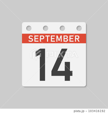 Icon page calendar day - 14 September Icon page calendar day - 14 September 103416192