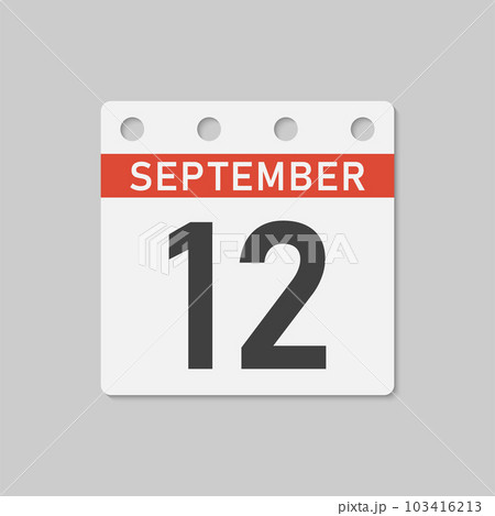 Icon page calendar day - 12 September Icon page calendar day - 12 September 103416213