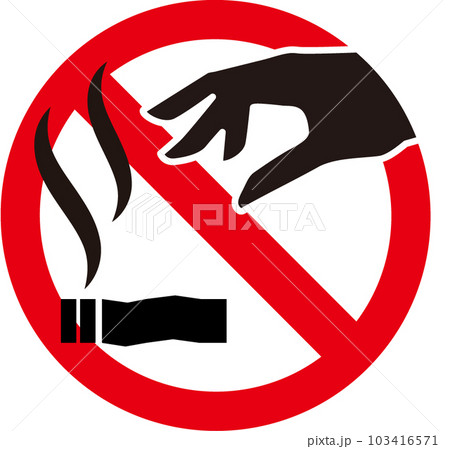 たばこのポイ捨て禁止のアイコン たばこのポイ捨て禁止のアイコン 103416571