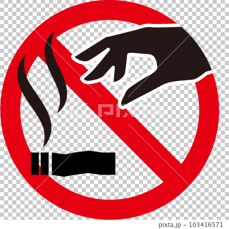 たばこのポイ捨て禁止のアイコン たばこのポイ捨て禁止のアイコン 103416571