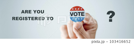 are you registered to vote, web banner 103416652
