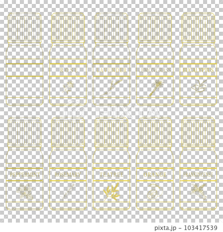 Aroma bottle (set) / Gold leaf style Aroma bottle (set) / Gold leaf style 103417539