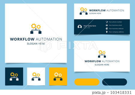 Workflow automation logo design with editable...のイラスト素材 [103418331] - PIXTA