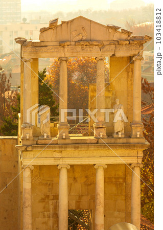 Plovdiv, Bulgaria, ancient roman amphitheatre Plovdiv, Bulgaria, ancient roman amphitheatre 103418812