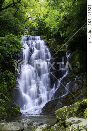 糸島の人気観光スポット 美しい白糸の滝 (福岡県糸島市) 糸島の人気観光スポット 美しい白糸の滝 (福岡県糸島市) 103418925