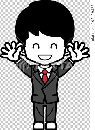 hbスタッフ男性_F_OL18のイラスト素材 [103419828] PIXTA