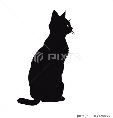 黒猫イラストのイラスト素材 [103420655] - PIXTA