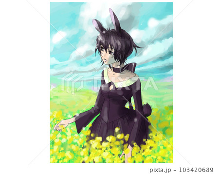 うさみみと菜の花 103420689