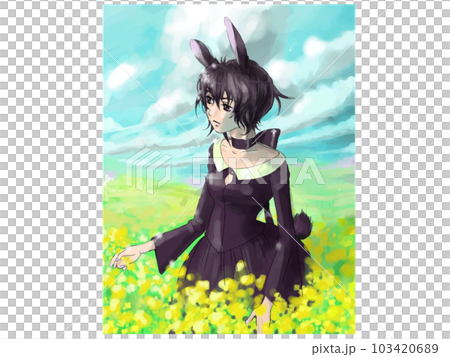 うさみみと菜の花 103420689