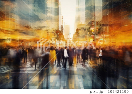 Abstract business background. Dynamic business environment surrounding with building. 103421199