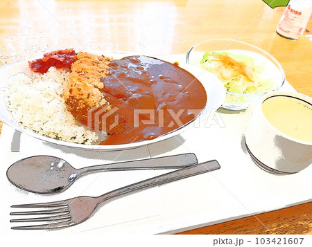 カツカレー 103421607