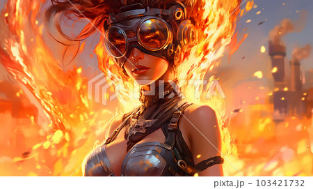 Illustration of the Burning Man Festival in the Black Rock Desert in Nevada, USA Illustration of the Burning Man Festival in the Black Rock Desert in Nevada, USA 103421732