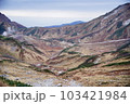 荒涼とした山肌、荒れ地 103421984