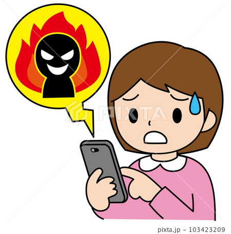 スマホで炎上トラブル　女の子　被害者 103423209
