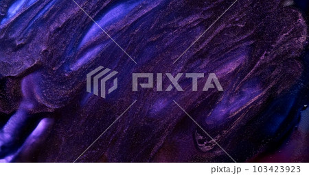 Dark purple paint abstract background. Brilliant dark lilac blue ink in motion. Black violet moving liquid texture. Fluid art backdrop. Acrylic move pattern texture. Shiny artwork Dark purple paint abstract background. Brilliant dark lilac blue ink in motion. Black violet moving liquid texture. Fluid art backdrop. Acrylic move pattern texture. Shiny artwork 103423923