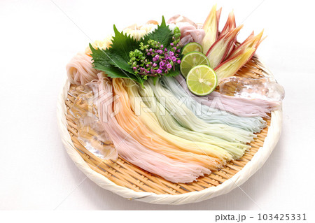 七色そうめん　カラーそうめん 　色そうめん　素麺 103425331